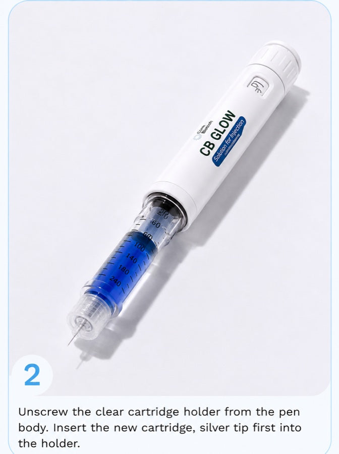 Step 2 — insert the cartridge into the pen