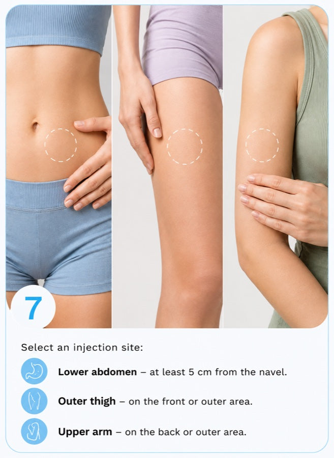 Step 7 — select an injection site